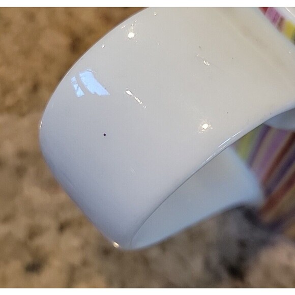 Starbucks 2008 Multi Color Rainbow Stripe 13 oz Ceramic Coffee Mug - Picture 4 of 8